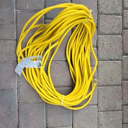 100ft. 12/3 Hi-Visibility Outdoor Heavy-Duty Extension Cord with Power Light Plug