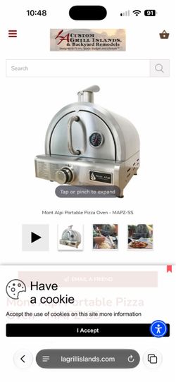 Mont Alpi Portable Pizza Oven MAPZ-SS