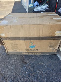 Storkcraft Glider and Ottoman Chair NEW