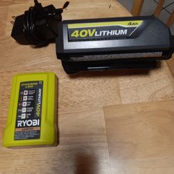 Ryobi 40v 4ah Battery With Charger