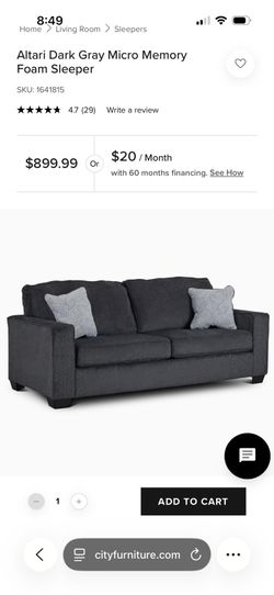 Navy Blue Microfiber sofa
