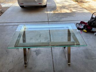Glass Desk with Metal legs