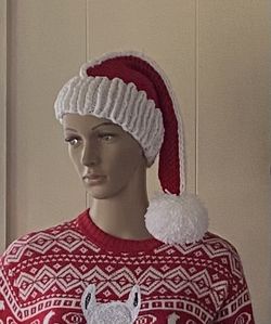 This is beautiful christmas hat,santa hat,knit hat,unique desing,and handmade,made To Order 