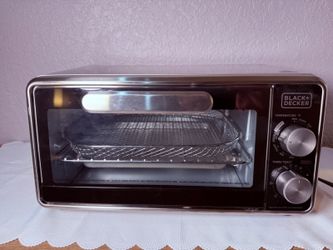 BLACK+DECKER Crisp N Bake Pro 4-Slice Air Fry Toaster Oven TO4225-OBD Open Box