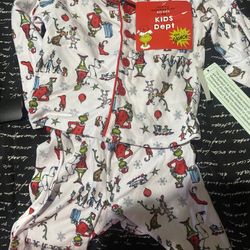 Grinch pj kids size 2t