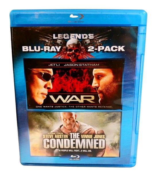 War/The Condemned: Legends Blu-Ray 2-Pack Jet Li Steve Austin Jason Statham New