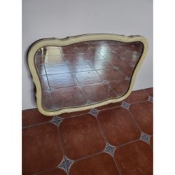 Vintage Henry Link French Provincial Shabby Chic Large Bedroom Mirror Wood