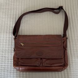 Men’s Fossil Brown Leather Messenger Bag