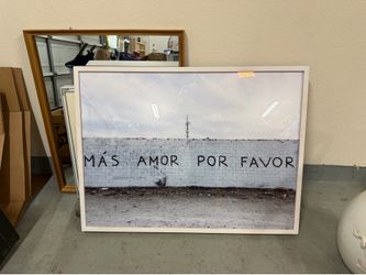 Mas amor por favor framed picture