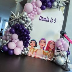 Kpop Demon Hunters Party Backdrop 