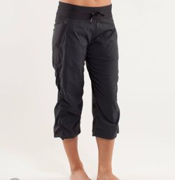 Sz 6 Women Lululemon Dance Studio Mid-Rise Crop Pants - Black / Dark Graphite