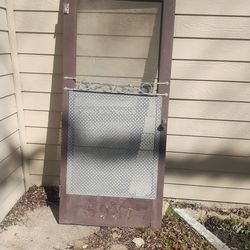 Antique storm door