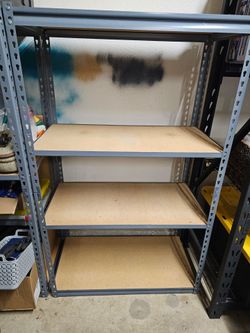 Garage Metal & Particle Board Storage Rack
