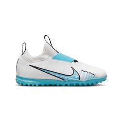 Brand New Kids Turf Soccer Shoe (GS) Nike Jr. Zoom Mercurial Vapor 15 Academy TF 'White Baltic Blue' Size 1