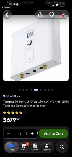 Tankless electric water heater