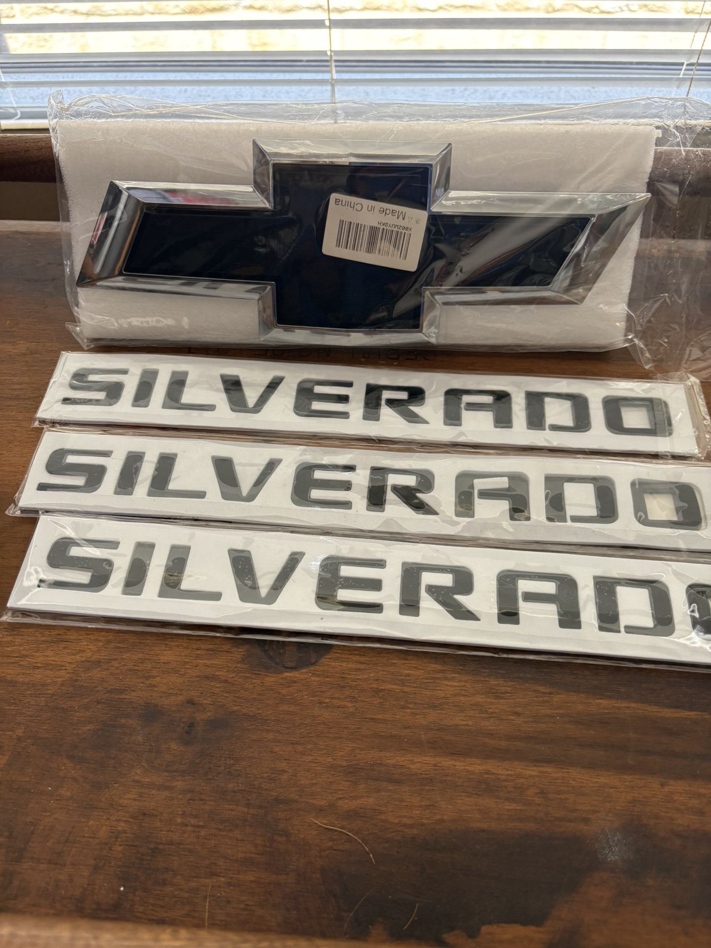 Chevy Silverado front ornament and stickers