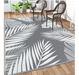 New- 8 X10 Reversible Print Outdoor RV Mat