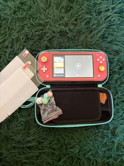 Nintendo Switch Lite Coral with Case and Accessories