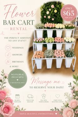 Flower bar cart