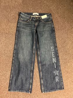 Hollister ultra-low rise senior baggy jeans