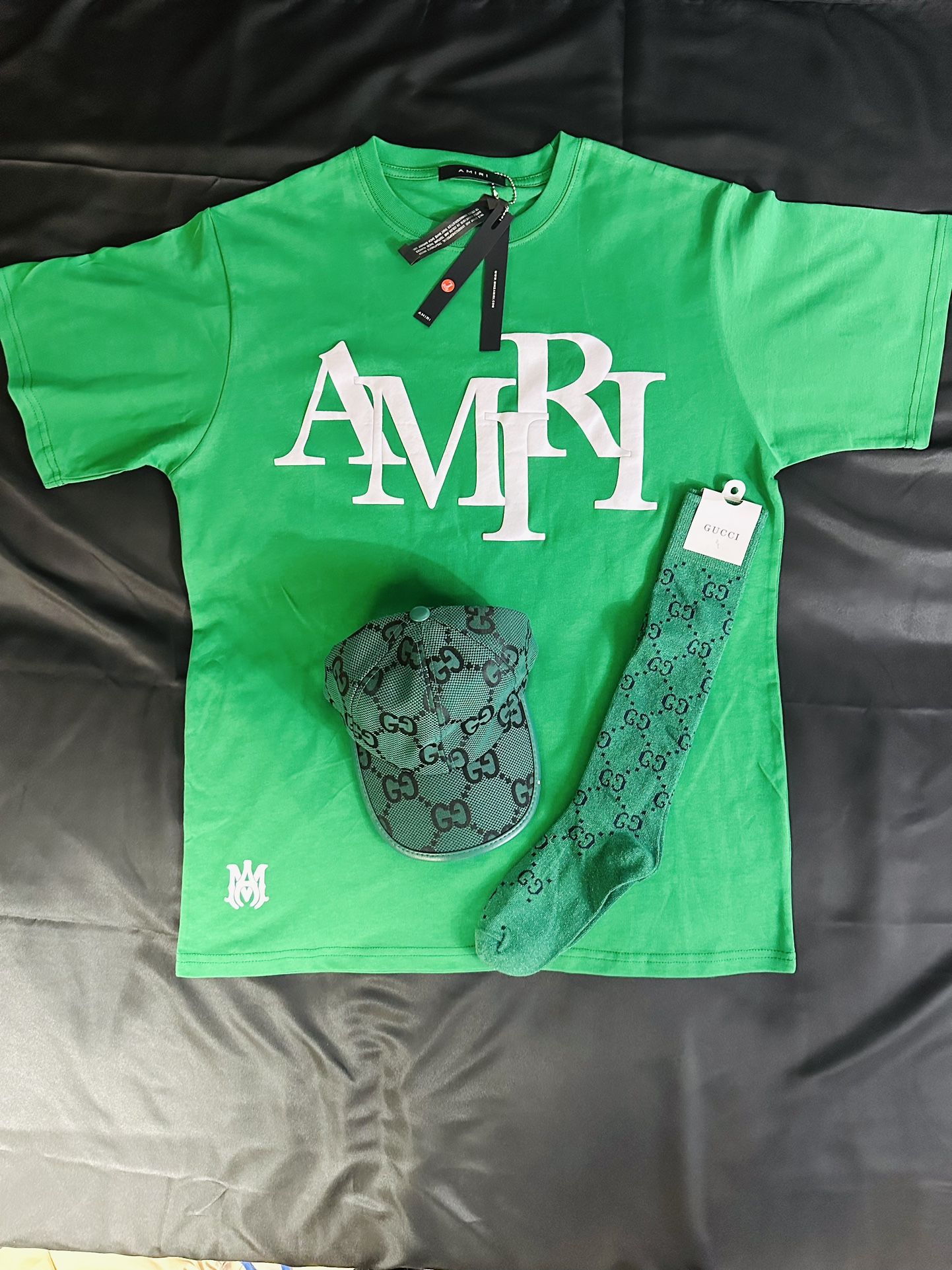 Mix Set Amiri Shirt Gucci Hat & Gucci Socks