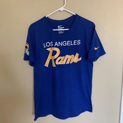 Men Nike Vintage LA Rams Blue Shirt Cotton Medium. Used Good Condition.