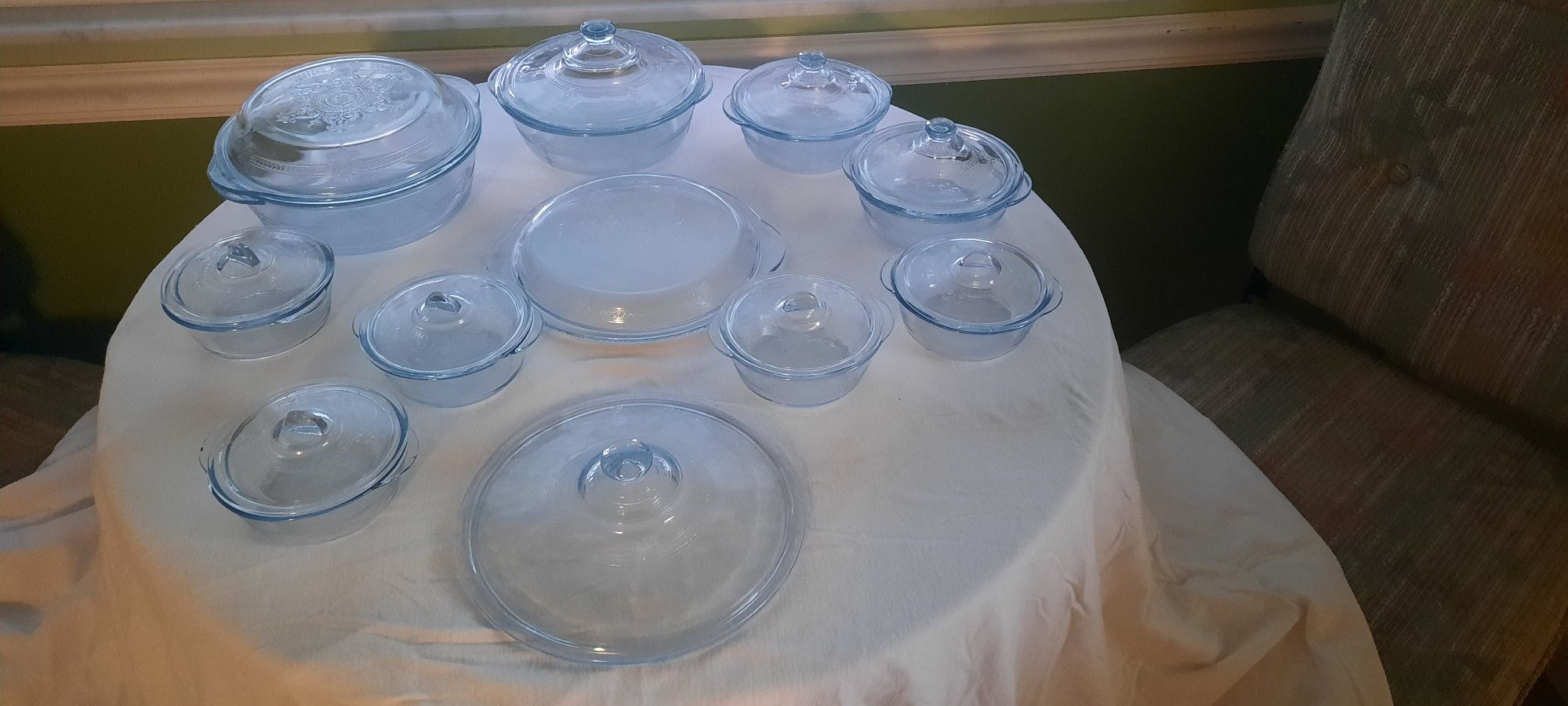 Fire King Sapphire Blue 18 PC Casserole Set