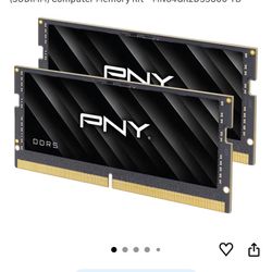 PNY Performance 64GB (2x32GB) DDR5 DRAM 5600MHz (PC5-44800) – CL46-46-46-90 (Compatible with 5200MHz, 4800MHz), 1.1V, 262-Pin Non-ECC – Notebook/Lapto