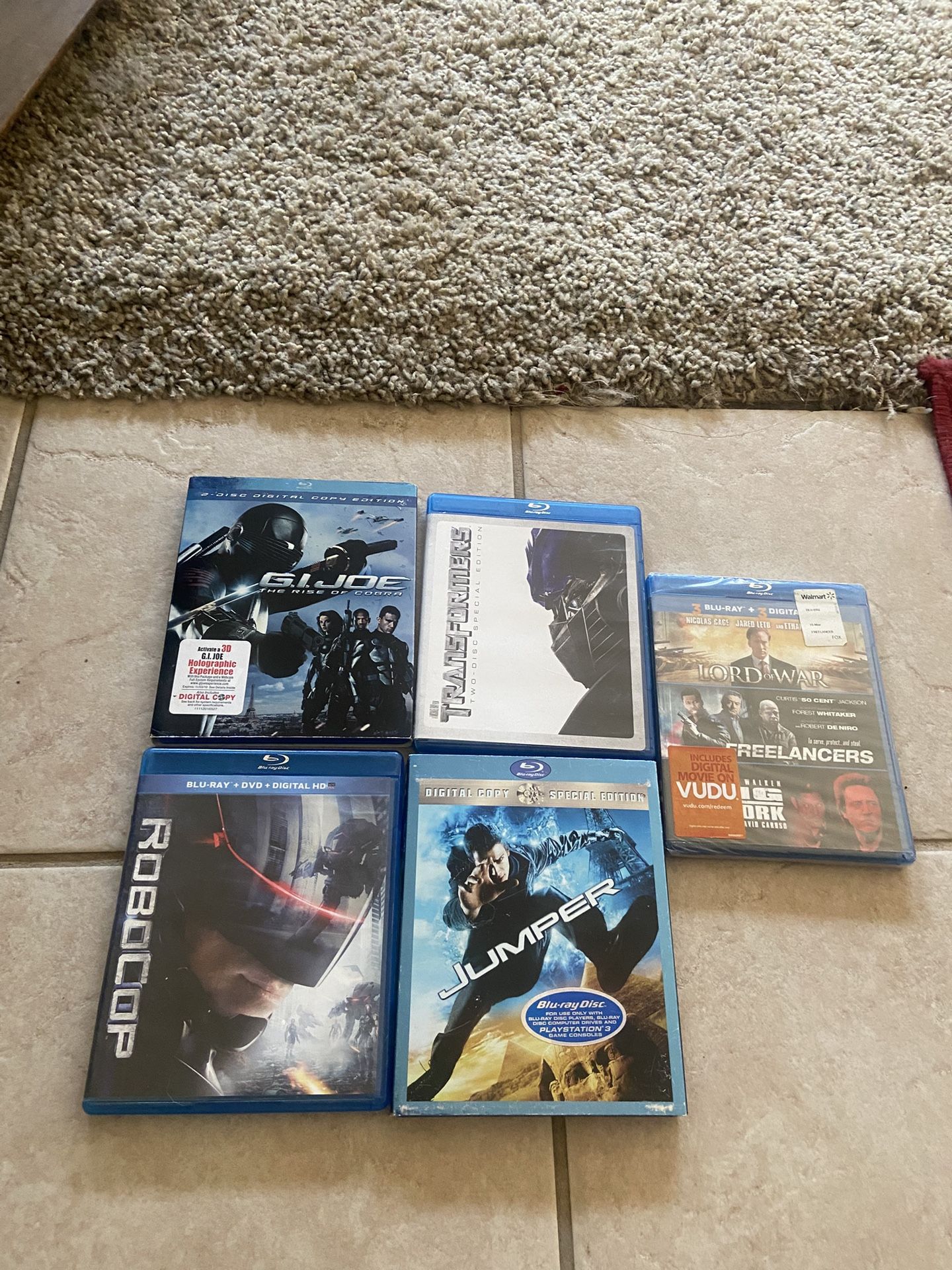 Blue-Ray +DVD +DiGital HD $5 Each 