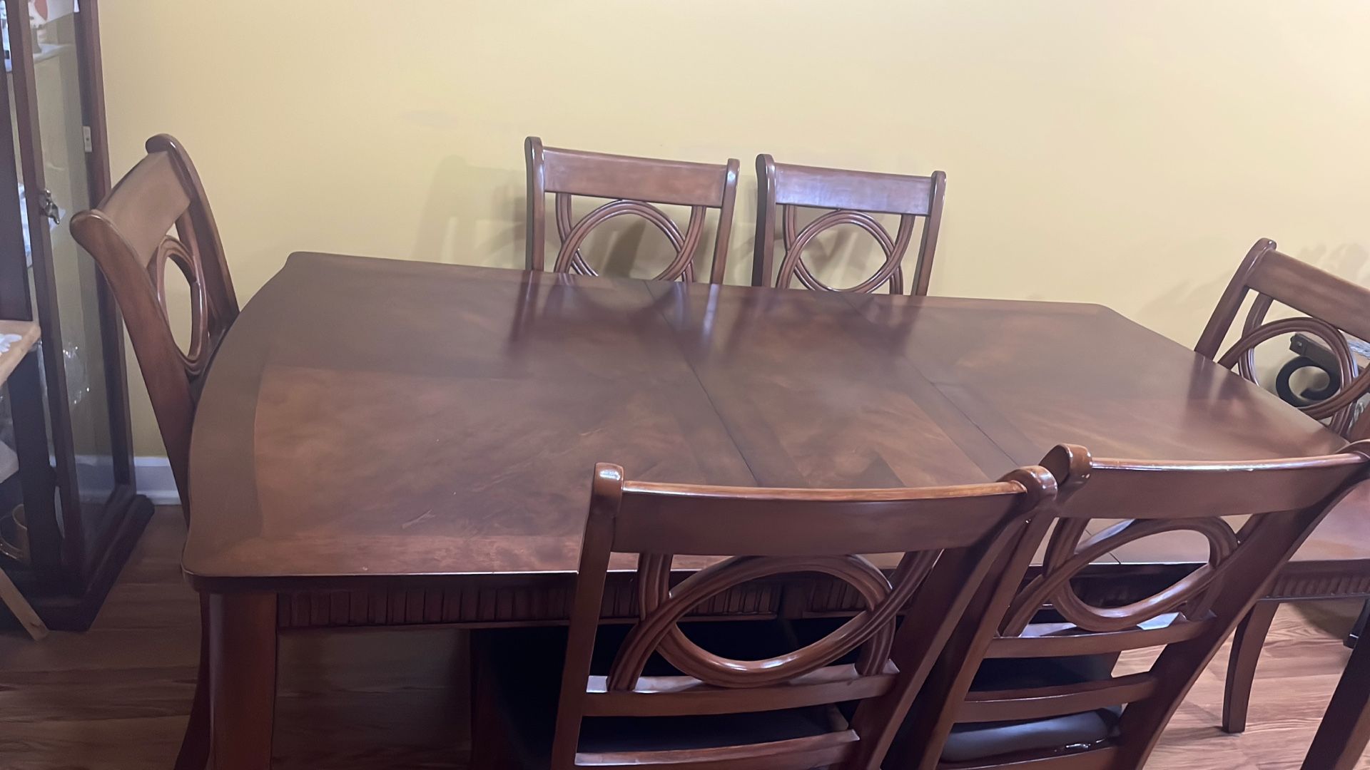 Wood Table With 6 Chairs