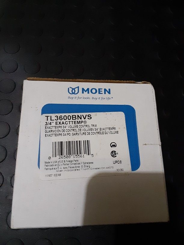 Moen Premium ExactTemp Series 3/4in volume control valve Trim