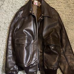 Brown leather jacket