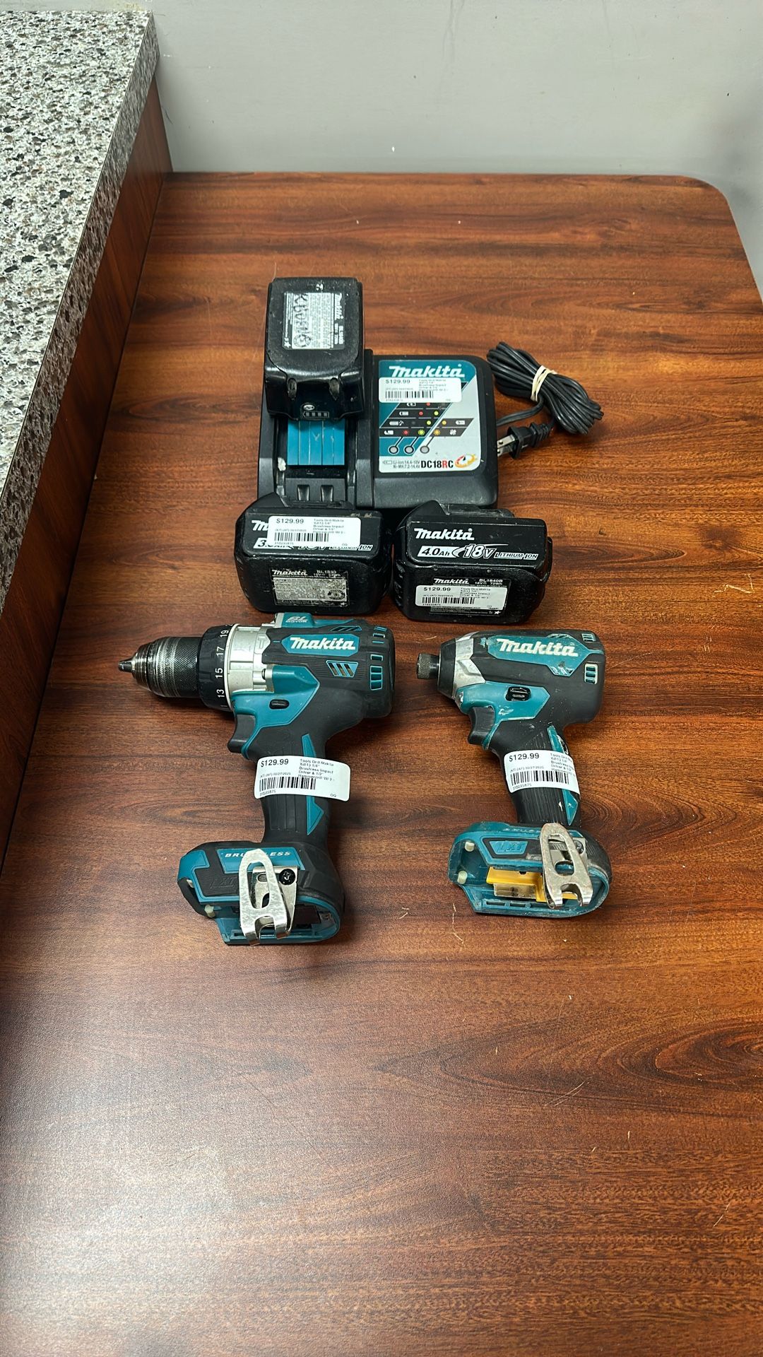 Makita Brushless Impact + Hammer-drill + 3 Batteries