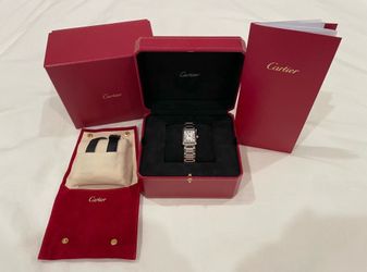 Cartier Tank Must Steel Ladies 22MM Quartz WSTA0051 + Black Calf Leather Strap