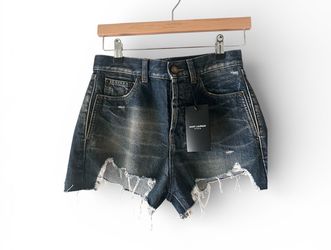 Saint Laurent Raw-Edge Shorts