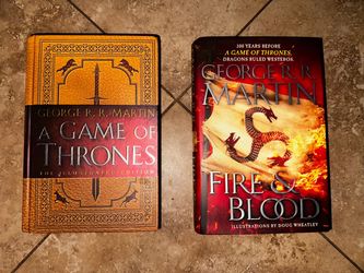 A Game of Thrones Illustrated Edition and Fire and Blood  Books