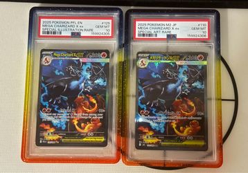 Pokemon Phantasmal Flames Mega Charizard Ex PSA 10 & Japanese PSA 10 Sequential