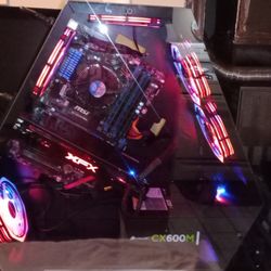 Gaming Computer I7 4770 4 Ghd 240 SSD One Terabyte HD Windows 11 Pro 27 Is Monitor RX 580 Black 8GB Graphics Card