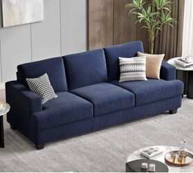 Deep blue sofa