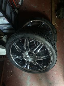 22 Inch Chrome Rims With Tires All 4