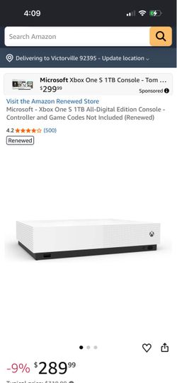 Microsoft Xbox One S 1TB All-Digital Console