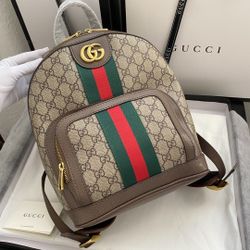 Gucci GG Small Backpack Offidia Backpack Daypack GG Supreme Canvas