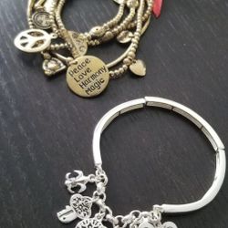 2 Good Karma Bracelets Gold And Silver 