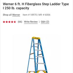 Werner 6’ Fiberglass Ladder 