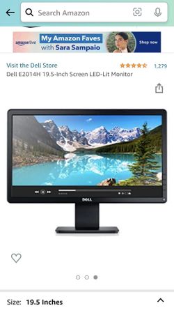 Dell 19.5 Inch Screen LED Monitor