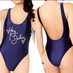 Minkpibk Blue One Piece  Swimsuit