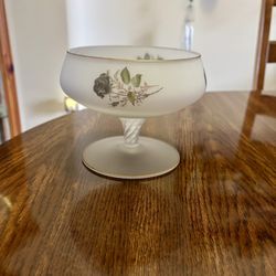 Soft Satin Glass Trinket Dish Black Floral Flower Rose Gold Finish Accent