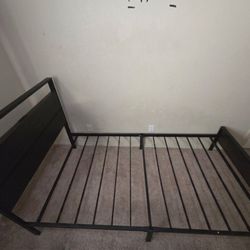 Rolanstar Bed Frame Twin Size with Charging Station, mattress and box spring