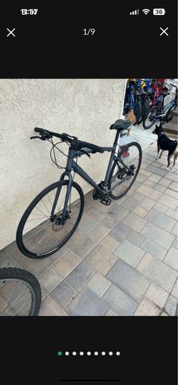 City Road Bike, Hybrid, Bike, Unknown Brand But Looks Like A retrospec 26 Inch Rims. Front Wheel Is Bent