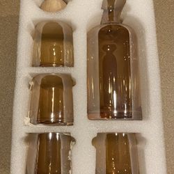 Amber 6pc Glass Set